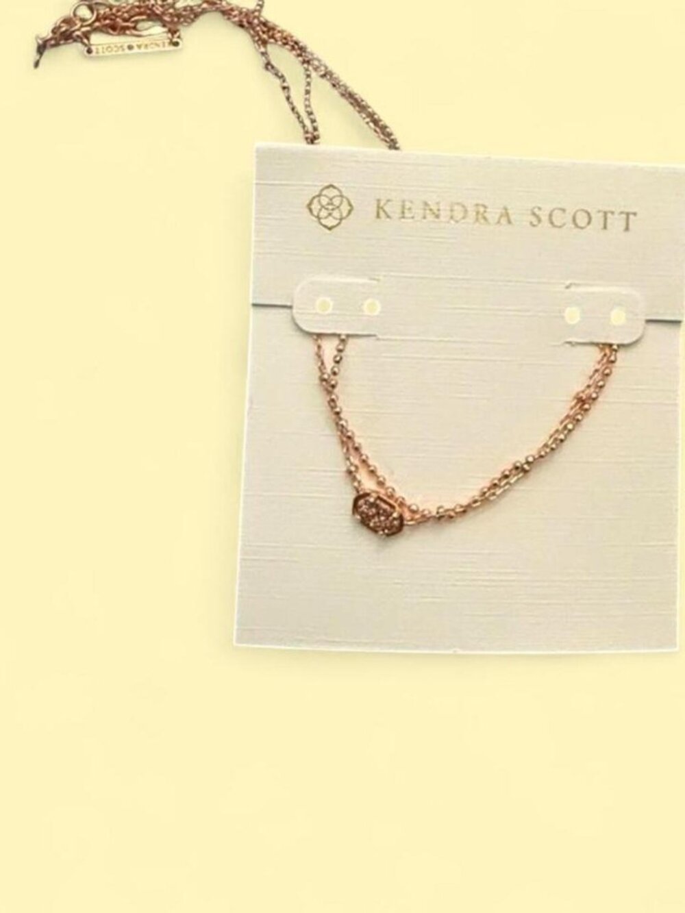 Kendra Scott Emilie Rose Gold Multi Strand Necklace